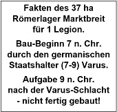 Baubeginn 7 n. Chr. und Ende Römerlager Marktbreit 9 n. Chr.